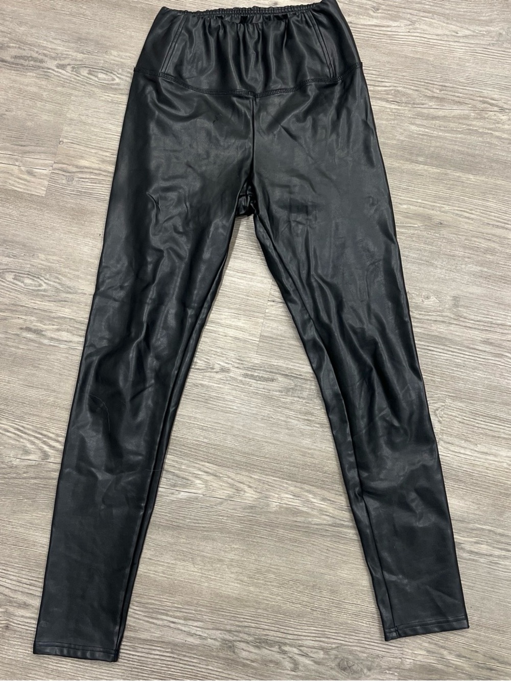 Black leather leggings